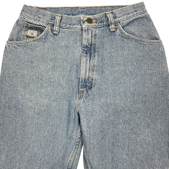 Wrangler Mom Jeans Women's 12P Light Wash High-Rise Tapered Leg Vintage 90s USA - Picture 5 of 9
